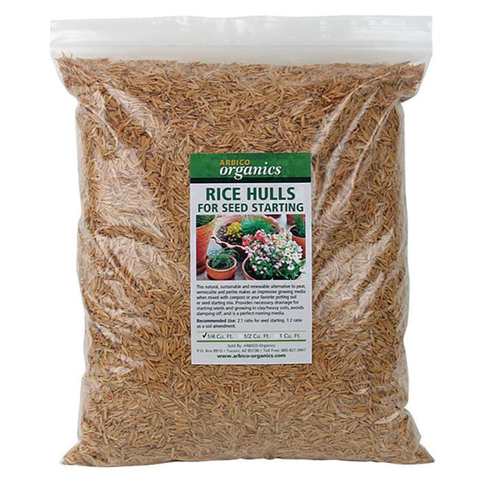 ARBICO Organics Rice Hull Media Amendment, 0.25 Cubic Feet