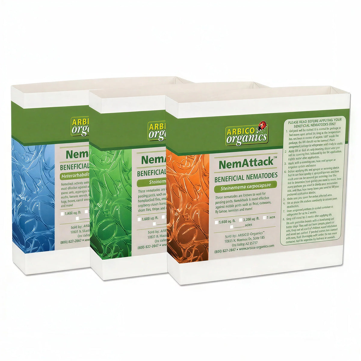 ARBICO Organics Triple Threat Sf, Sc, & Hb Beneficial Nematodes