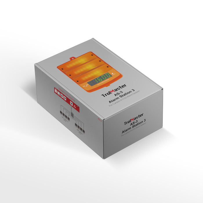 TrolMaster Carbon-X CO2 Alarm Station, Amber Light, with LED Display Indicator