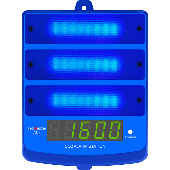 TrolMaster Carbon-X CO2 Alarm Station, Blue Light, with LED Display Indicator