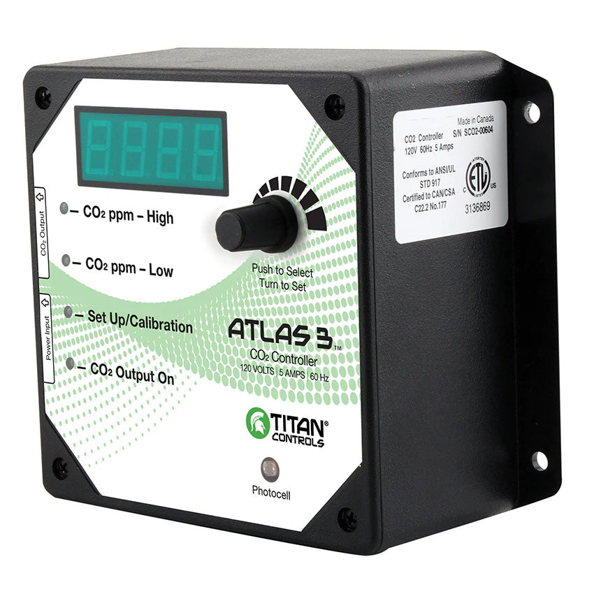 Titan Controls Atlas 3: Day/Night CO2 Monitor/Controller