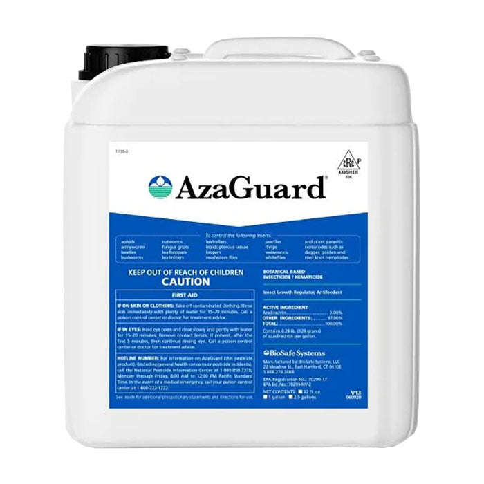 BioSafe AzaGuard Insecticide & Nematicide, 2.5 Gallon