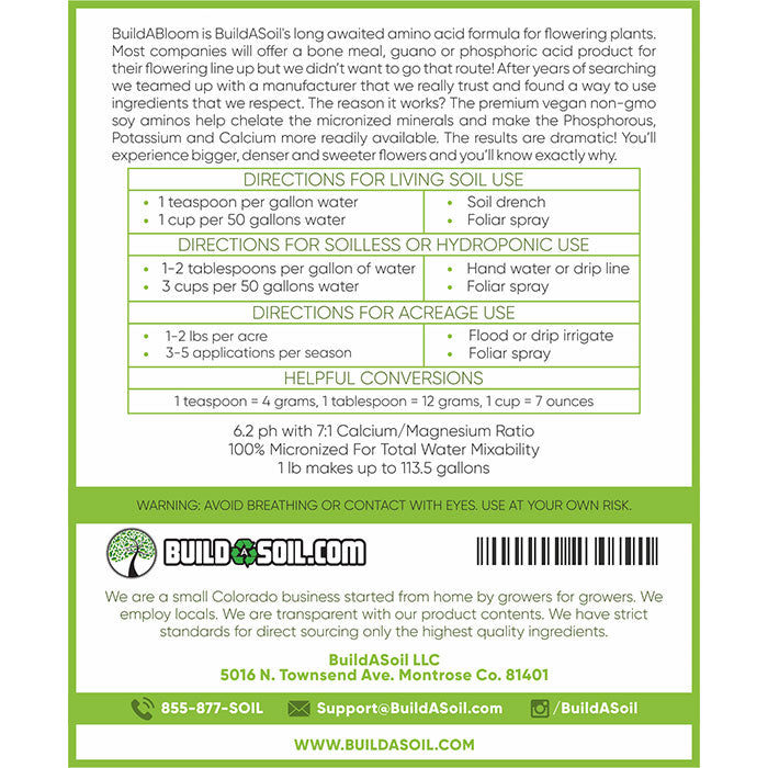 BuildASoil BuildABloom Bloom Booster, 50 lb.