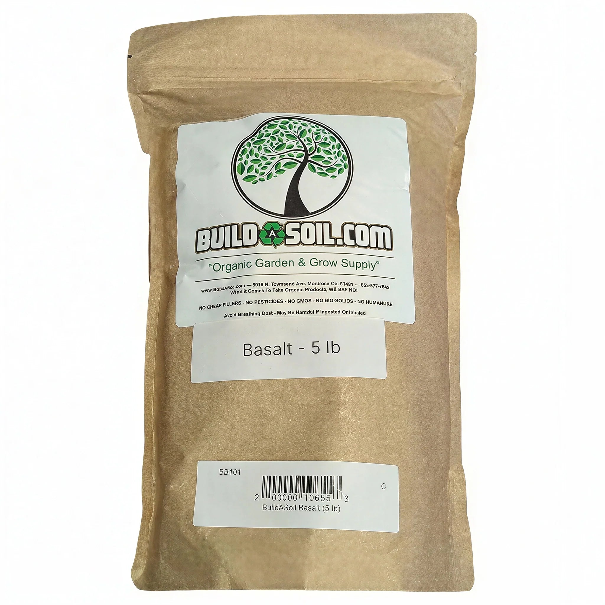BuildASoil Basalt Rock Dust, 5 lb.
