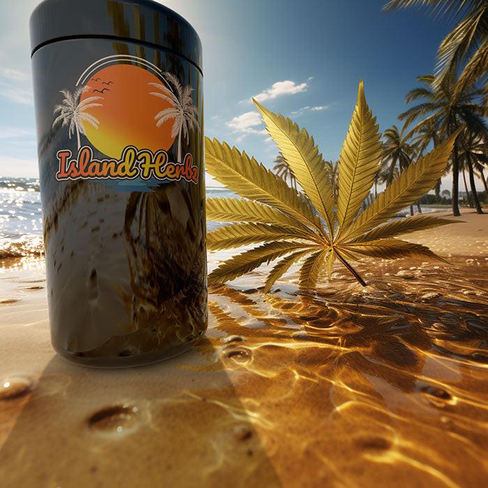 Island Herbz 1 oz. Premium Bio-Photonic Purple UV Glass Storage Jar, Single Pack