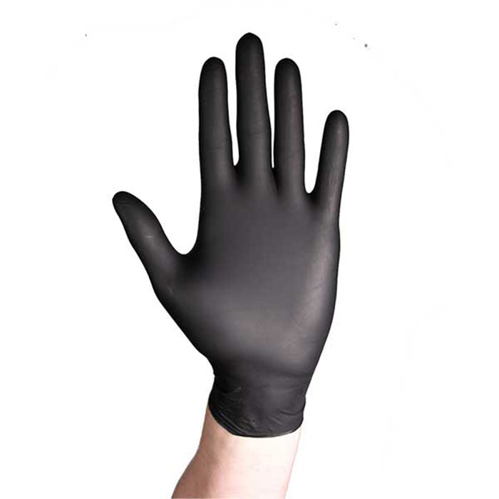 BMC Protect Black Grip Protect Precise Powder Free Nitrile Gloves 5 mil, Medium, Pack of 100