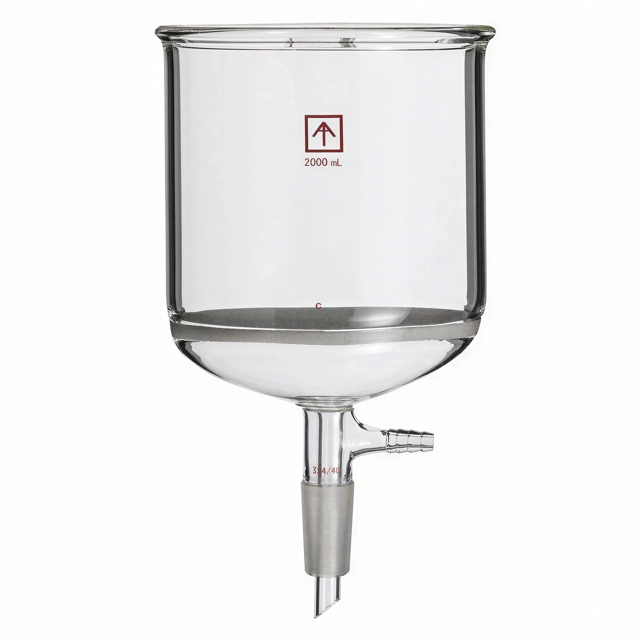 Across International 24/40 Heavy Wall 2000mL Buchner Funnel with 40-80 Micron Frit