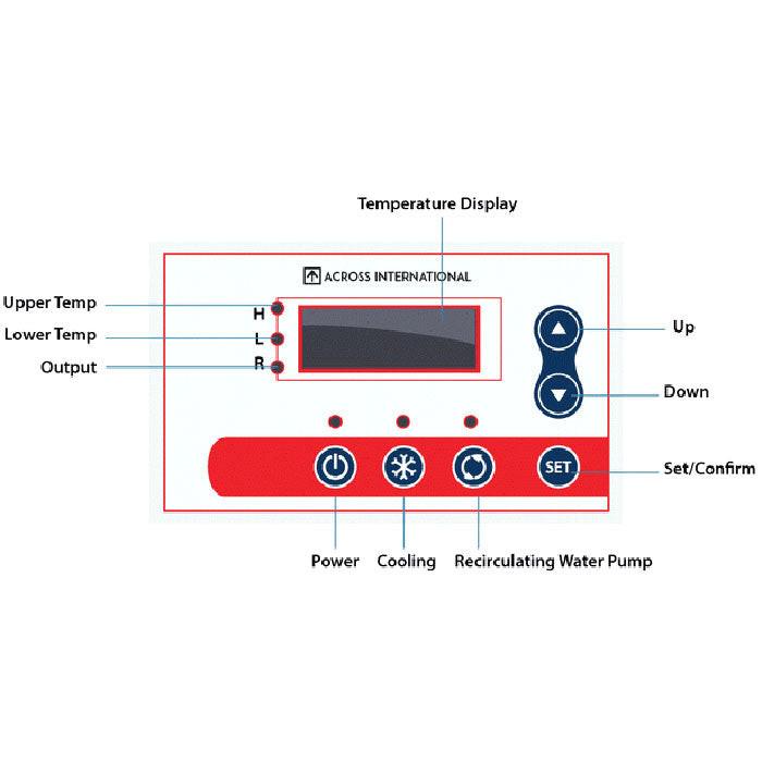 Across International -30C 30L Recirculating Laboratory Chiller with 20L/Min Centrifugal Pump, 220 Volt
