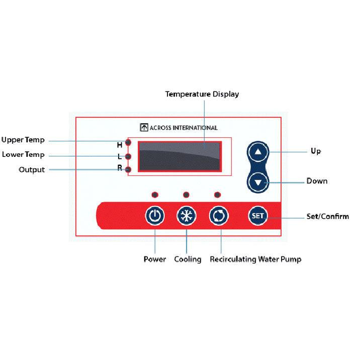 Across International -30C 10L Recirculating Laboratory Chiller with 20L/Min Centrifugal Pump, 220 Volt