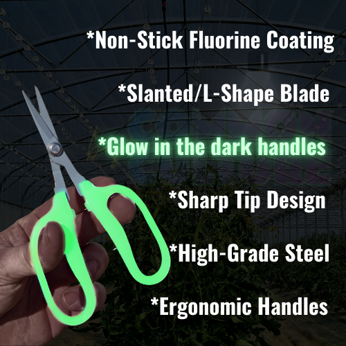 Obsidian Drake Pro Hort Scissors - Non-Stick Fluorine L-Shape Blade - by Common Culture.
