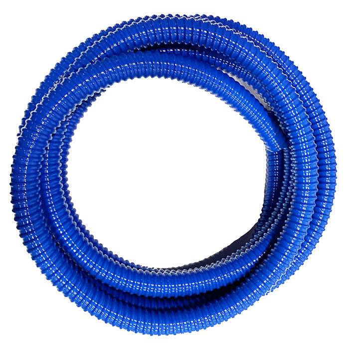 Current Culture 1" Heavy Duty Corrugated Return Water Hose, 100 ft. - Blue