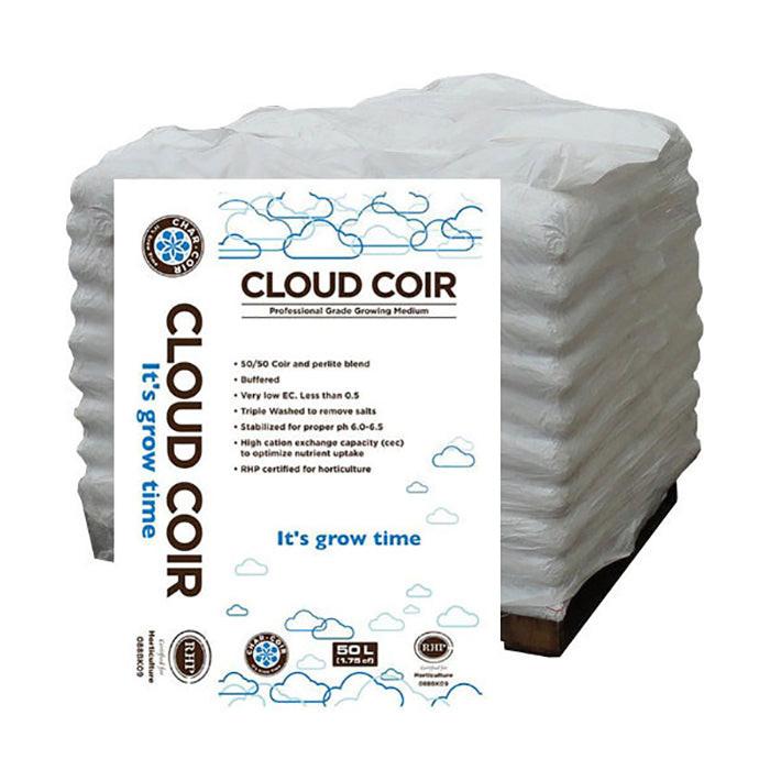 Char Coir Cloud Cloir 50/50 Coco/Perlite, RHP Certified, 50 Liter - Pallet of 80 Bags