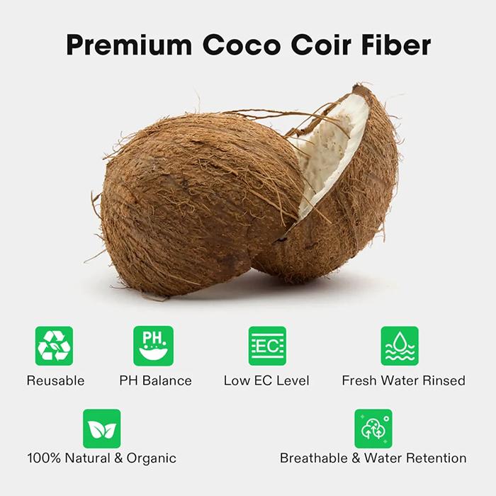 Vivosun Compressed Coco Coir Brick, Pack of 3