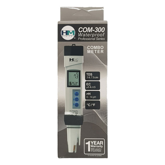 HM Digital COM-300 Pro Series pH/TDS/EC/Temp Meter