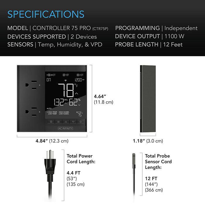 AC Infinity Controller 75 PRO Smart Outlet Controller
