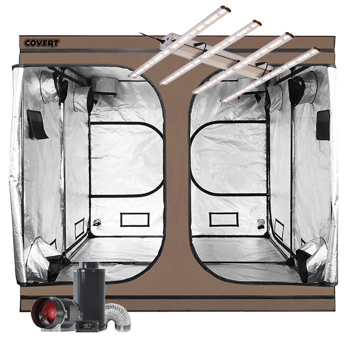 Covert 10' x 10' LED-X 500 Grow Tent Kit With Automated Ventilation Package