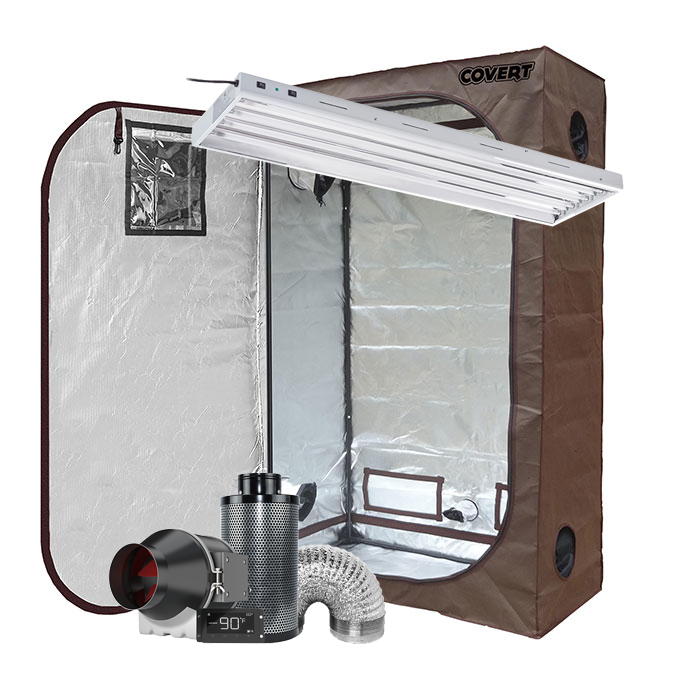 Covert 2' x 4' Fluorescent T5 Grow Tent Kit With Automated Ventilation Package