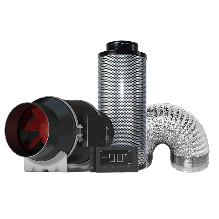 Covert 4' x 4' Scynce LED Raging Kush 2.0 650 Watt Grow Tent Kit With Automated Ventilation Package