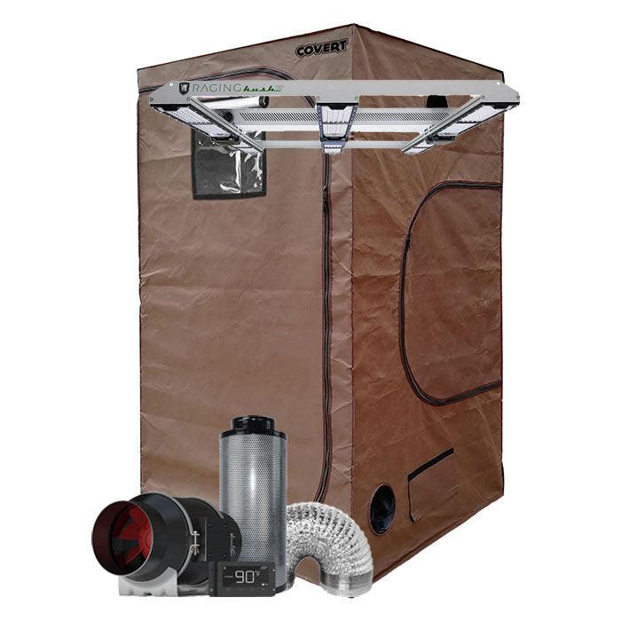 Covert 5' x 5' Scynce LED Raging Kush 2.0 650 Watt Grow Tent Kit With Automated Ventilation Package
