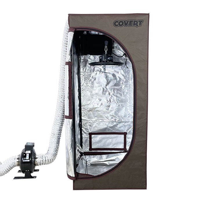Covert 2' x 2' 150 Watt UFO LED Grow Tent Kit With Automated Ventilation Package