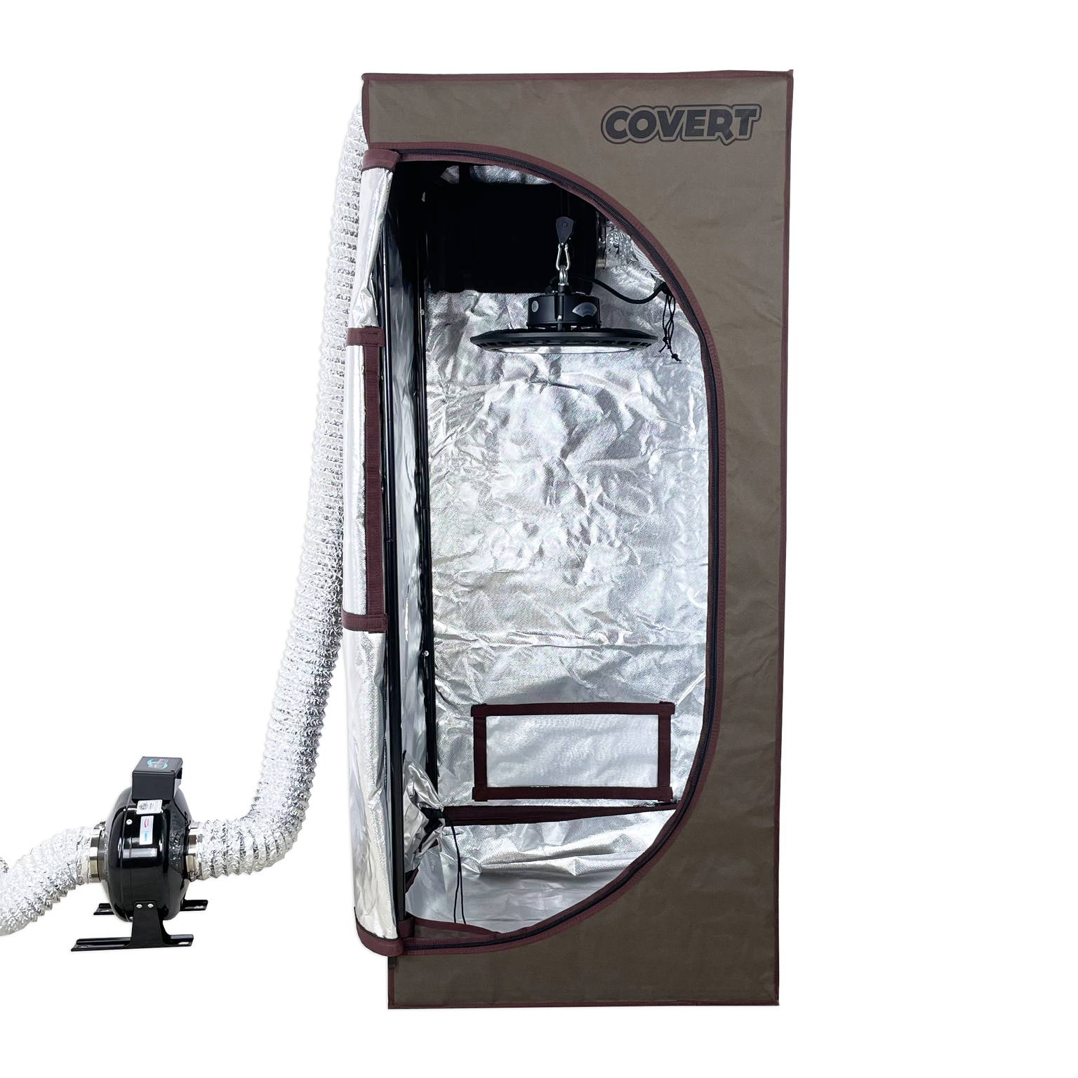 Covert 2' x 2' 150 Watt UFO LED Grow Tent Kit With Automated Ventilation Package