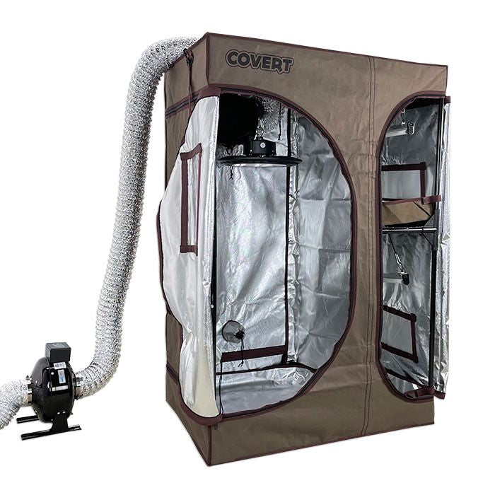 Covert 2' x 3' Perpetual Harvest Multi-Chamber 150 Watt UFO LED Grow Tent Kit With Automated Ventilation Package