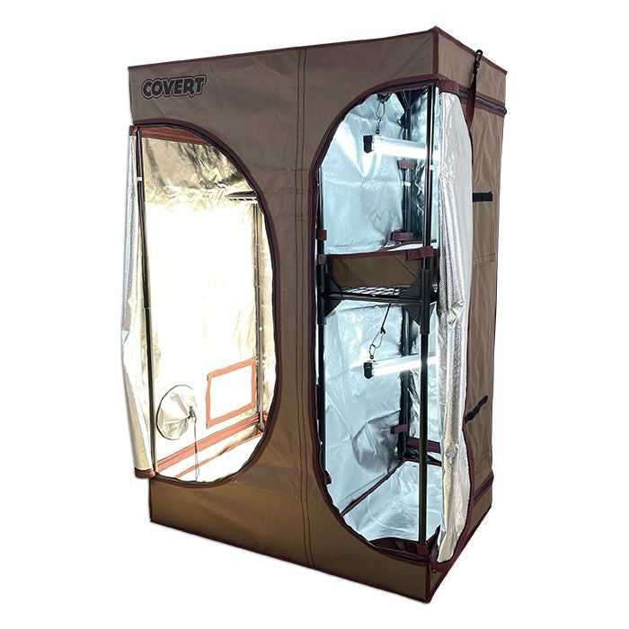 Covert 2' x 3' Perpetual Harvest Multi-Chamber 150 Watt UFO LED Grow Tent Kit With Automated Ventilation Package