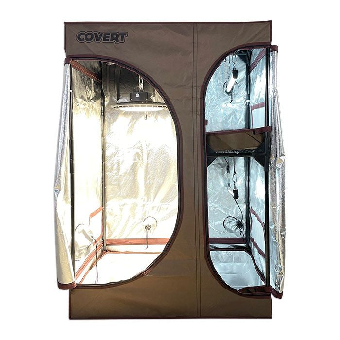 Covert 2' x 3' Perpetual Harvest Multi-Chamber 150 Watt UFO LED Grow Tent Kit With Automated Ventilation Package