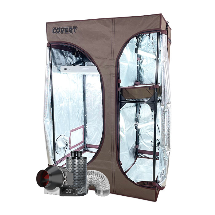 Covert 2' x 3' Perpetual Harvest Multi-Chamber T5 Grow Tent Kit With Automated Ventilation Package
