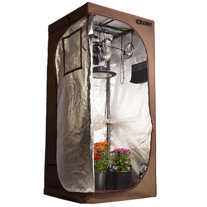 Covert 3' x 3' 150 Watt UFO LED Grow Tent Kit With Automated Ventilation Package