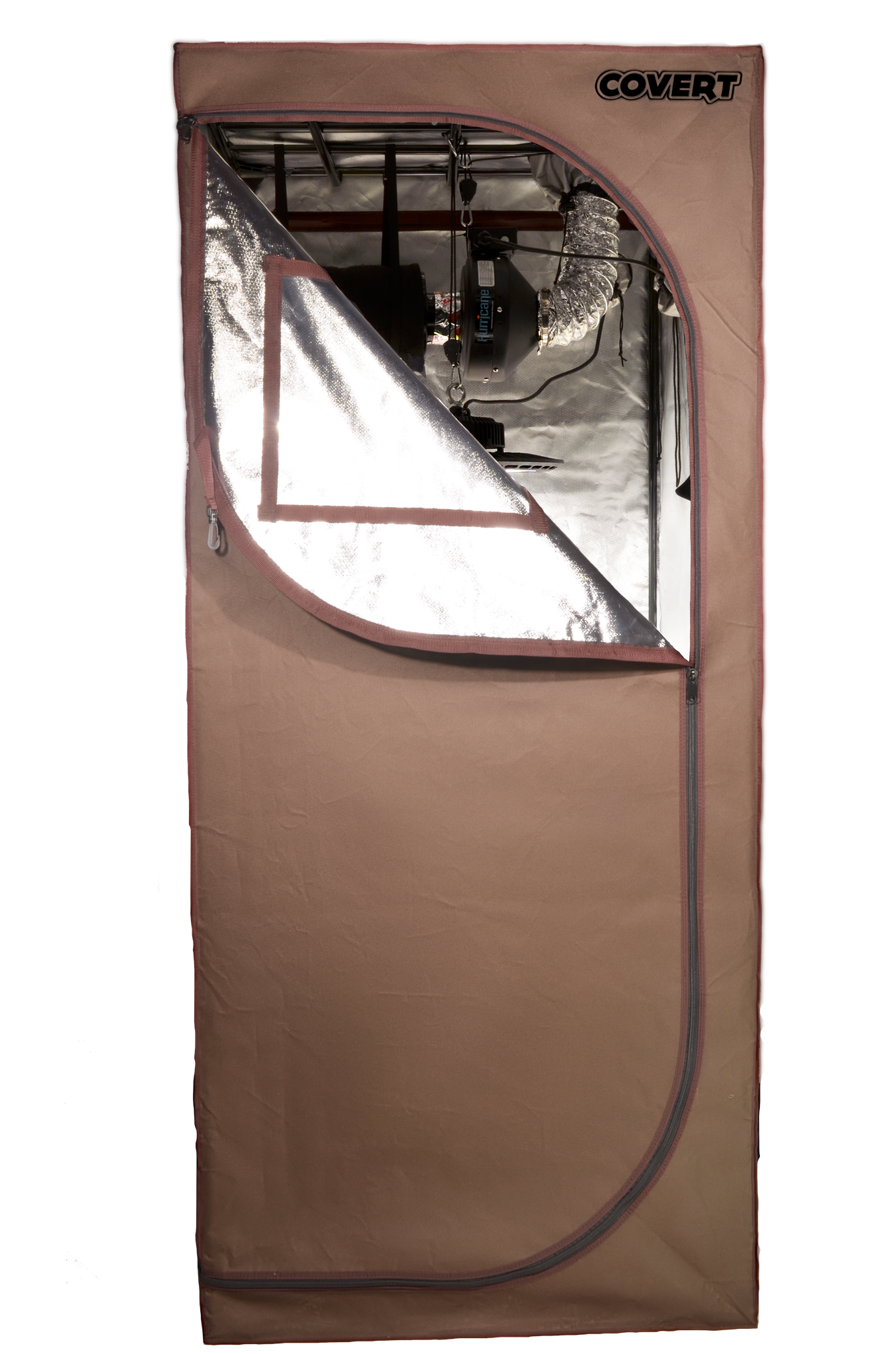 Covert 3' x 3' 150 Watt UFO LED Grow Tent Kit With Automated Ventilation Package