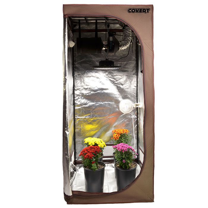 Covert 3' x 3' 150 Watt UFO LED Grow Tent Kit With Automated Ventilation Package