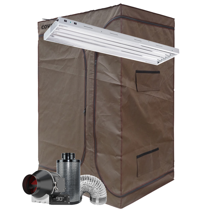 Covert 3' x 4' Perpetual Harvest Multi-Chamber T5 Grow Tent Kit With Automated Ventilation Package