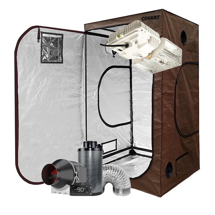 Covert 4' x 4' Growers Choice 500 Watt CMH Grow Tent Kit With Automated Ventilation Package