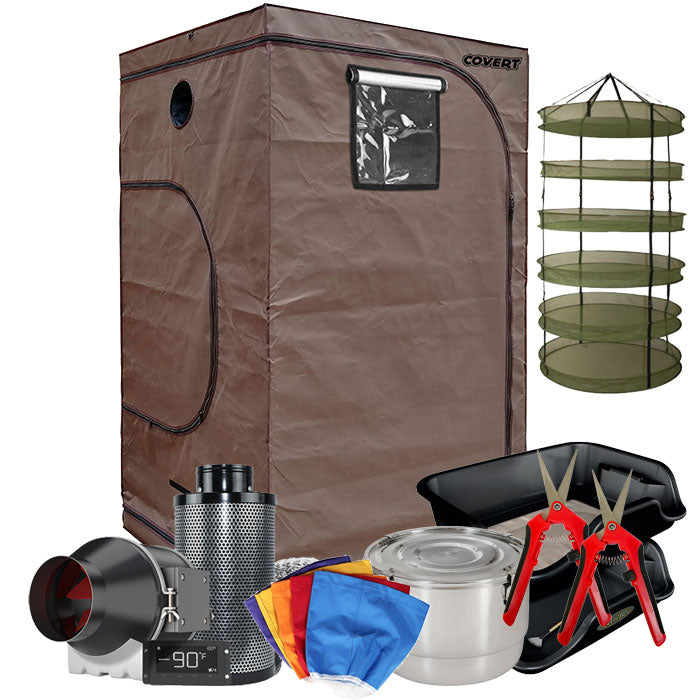 Covert 4' X 4' Deluxe Harvest Drying Package with Odor Control and Extraction Kit With Automated Ventilation Package