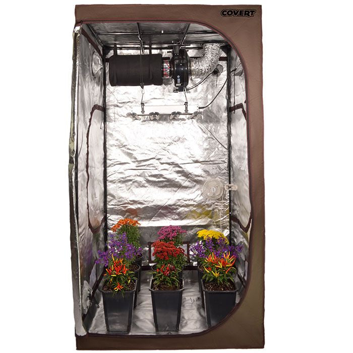 Covert 4' x 4' 250 Watt LED-X Grow Tent Kit With Automated Ventilation Package