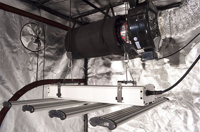 Covert 4' x 4' 250 Watt LED-X Grow Tent Kit With Automated Ventilation Package
