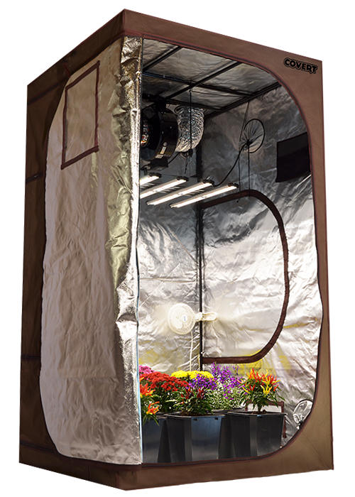 Covert 4' x 4' 250 Watt LED-X Grow Tent Kit With Automated Ventilation Package