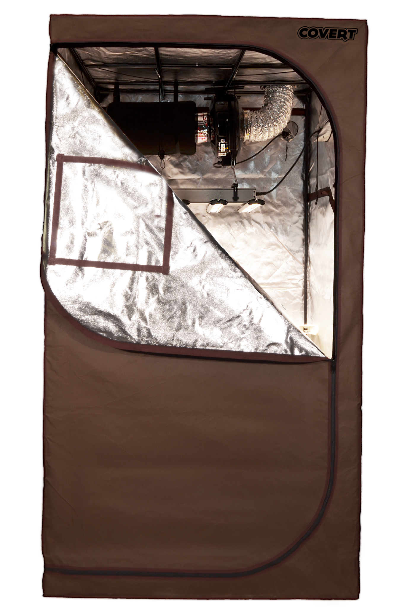 Covert 4' x 4' 250 Watt LED-X Grow Tent Kit With Automated Ventilation Package