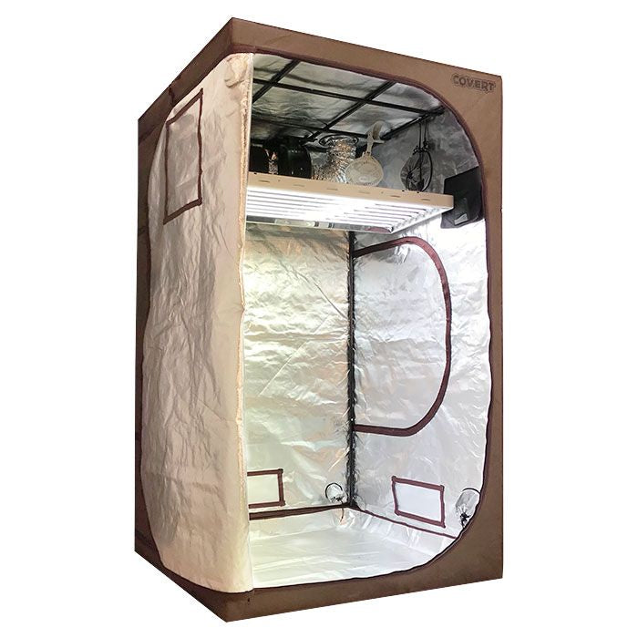Covert 4' x 4' Fluorescent T5 Grow Tent Kit With Automated Ventilation Package