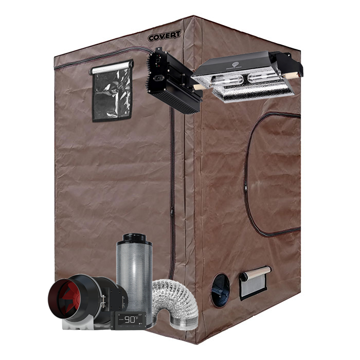 Covert 5' x 5' Growers Choice 630 Watt CMH Grow Tent Kit With Automated Ventilation Package