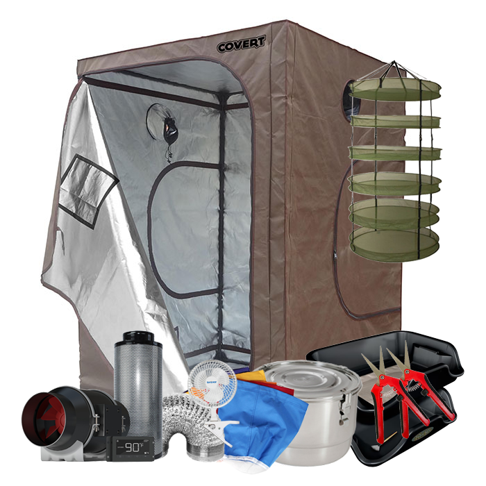 Covert 5' X 5' Deluxe Harvest Drying Package with Odor Control and Extraction Kit With Automated Ventilation Package