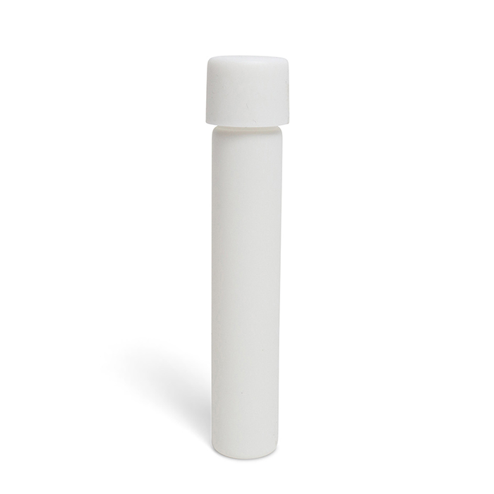 Custom Cones USA Matte White Glass Pre-Roll Tubes with Child-Resistant White Smooth Cap, 115mm - Pack of 400