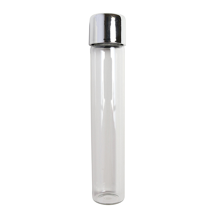 Custom Cones USA Glass Pre-Roll Tubes with Child-Resistant Silver Cap, 115mm - Pack of 400