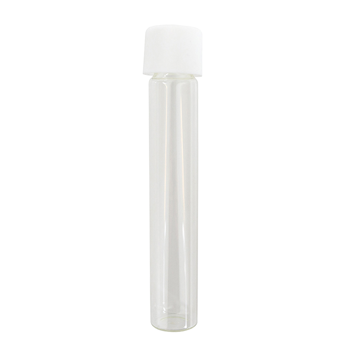 Custom Cones USA Glass Pre-Roll Tubes with Child-Resistant White Smooth Cap, 115mm - Pack of 400