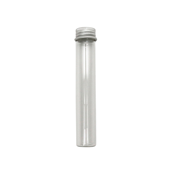 Custom Cones USA Clear Glass Tubes With Non Child-Resistant Silver Aluminum Screw Cap, 115mm - Pack of 400