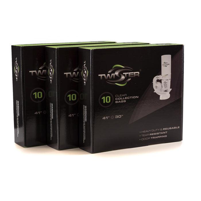 Twister Clear Vacuum Bags For Leaf Collector, 5 Mil - Pack of 30 Bags