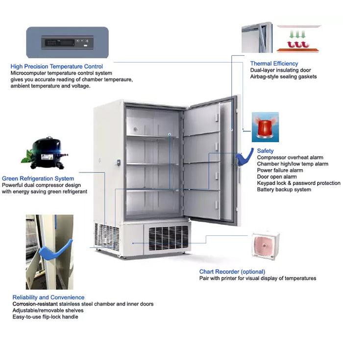 Across International DeepFreeze 27 CF -40°C Upright Freezer, 110 Volt
