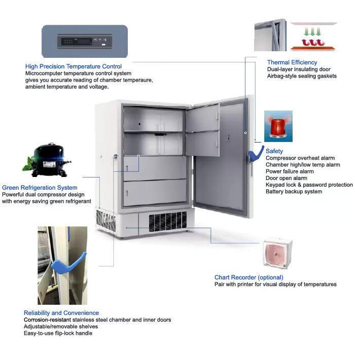 Across International DeepFreeze 35 CF -40°C Upright Freezer, 110 Volt