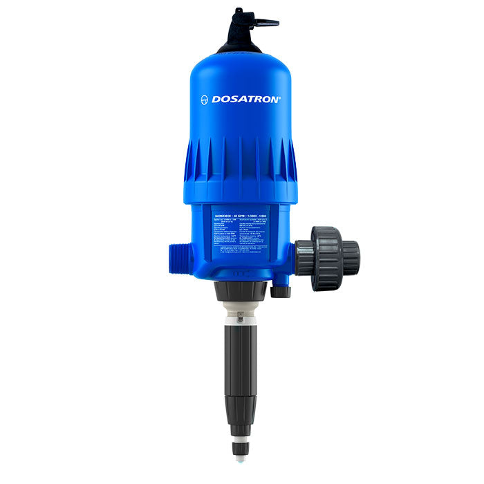Dosatron Water Powered Doser, 40 GPM 1:3000 to 1:500, Viton Seals & Bypass - 1.5 Inch (D40MZ3000BPVFHY)
